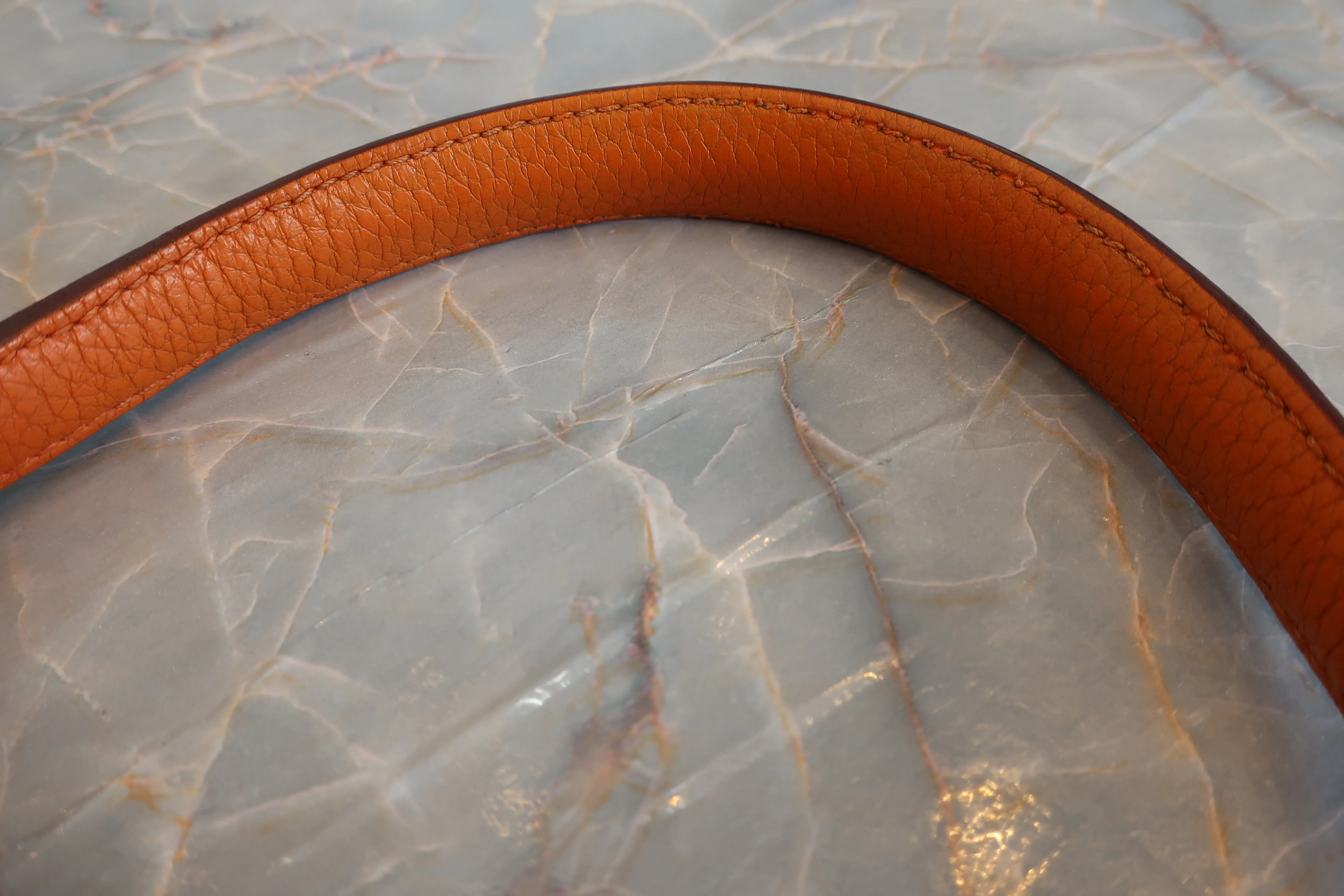 HERMES／エルメス ケリー35 トリヨンクレマンス オレンジ □N刻印 ショルダーバッグ 700010136