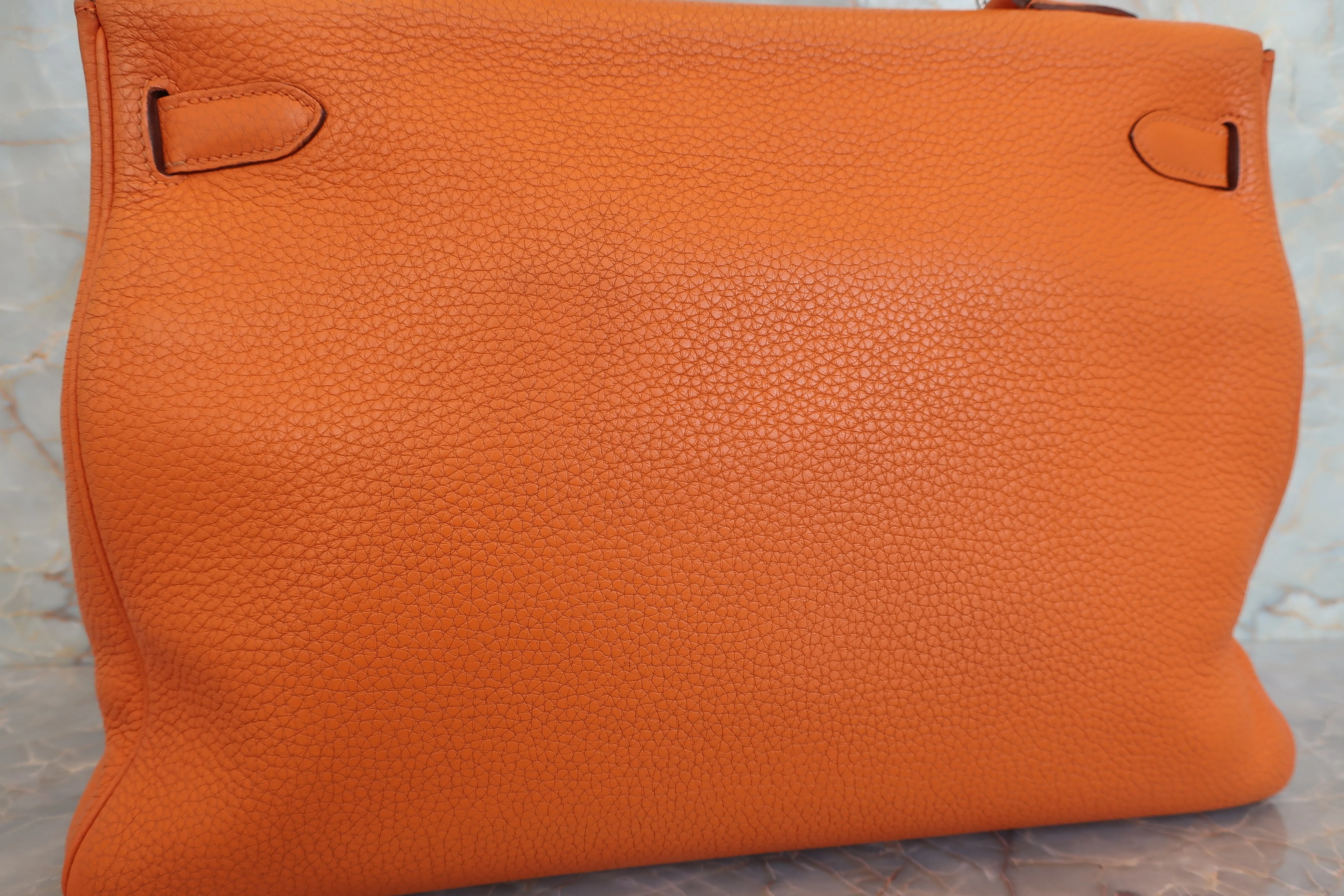 HERMES／エルメス ケリー35 トリヨンクレマンス オレンジ □N刻印 ショルダーバッグ 700010136