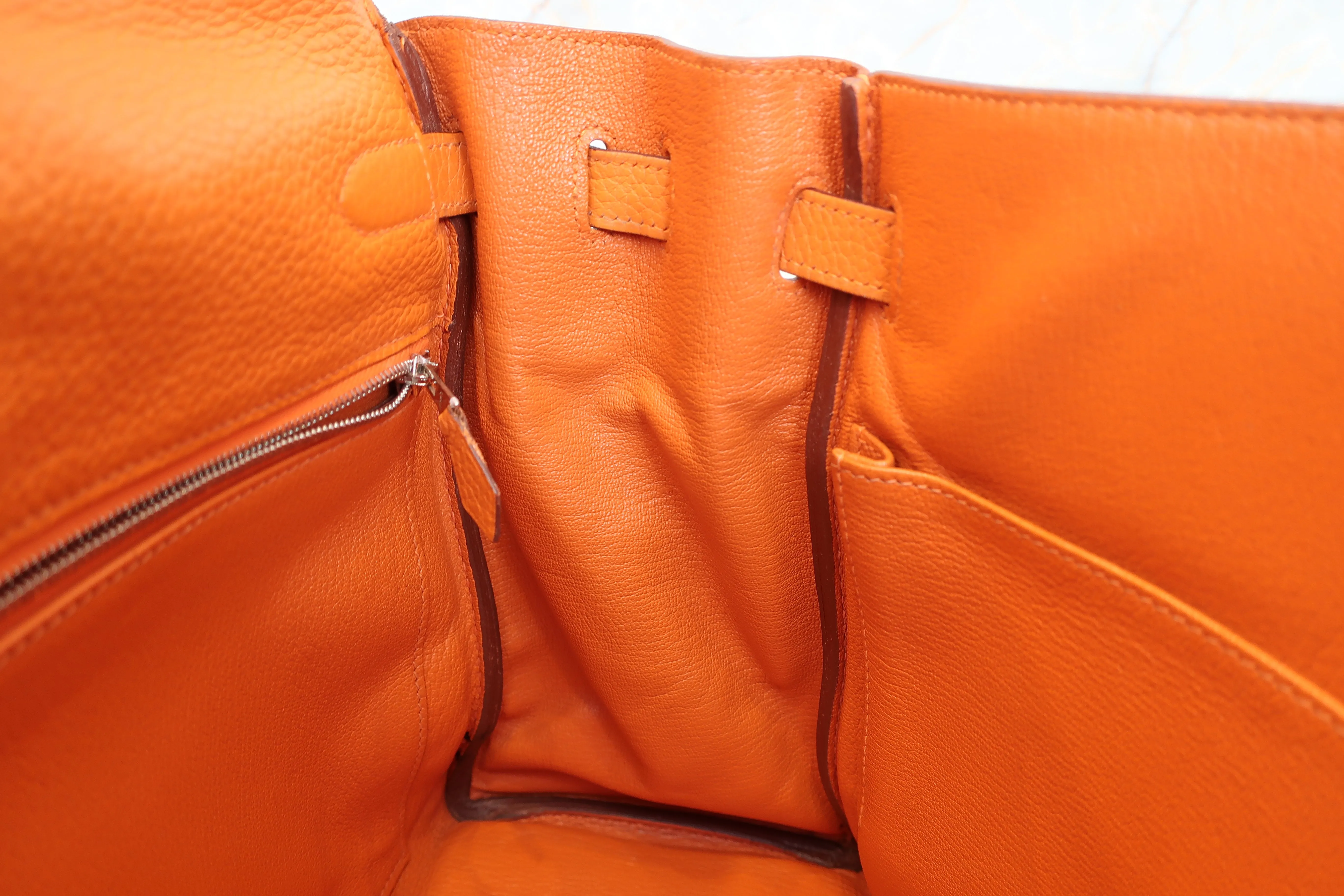 HERMES／エルメス ケリー35 トリヨンクレマンス オレンジ □N刻印 ショルダーバッグ 700010136