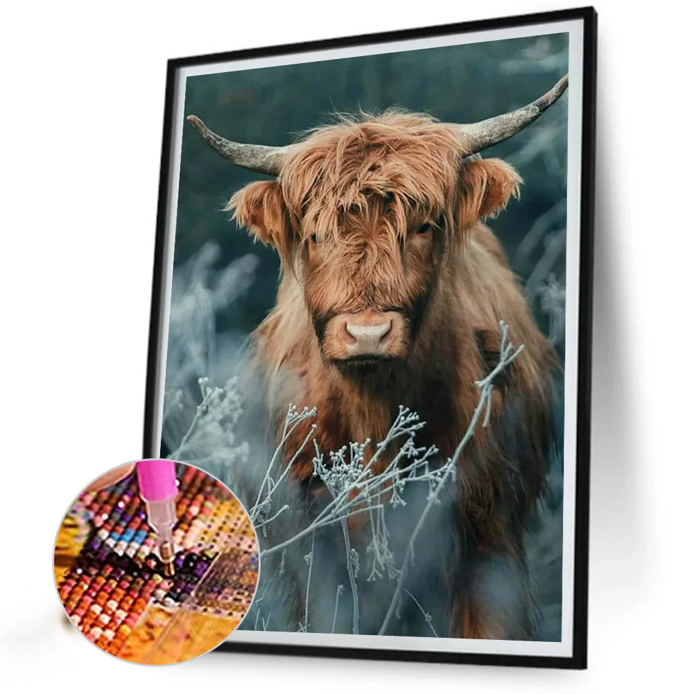 Highland Yak - Full Round Drill Diamond Painting 40*50CM