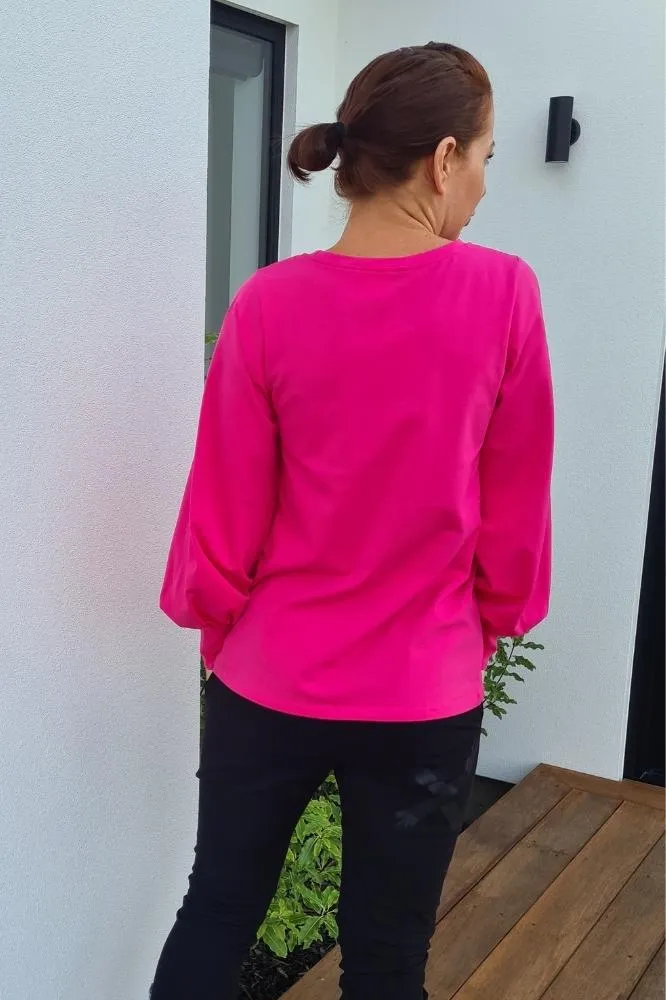 Homelee Laylah Top Raspberry Pink