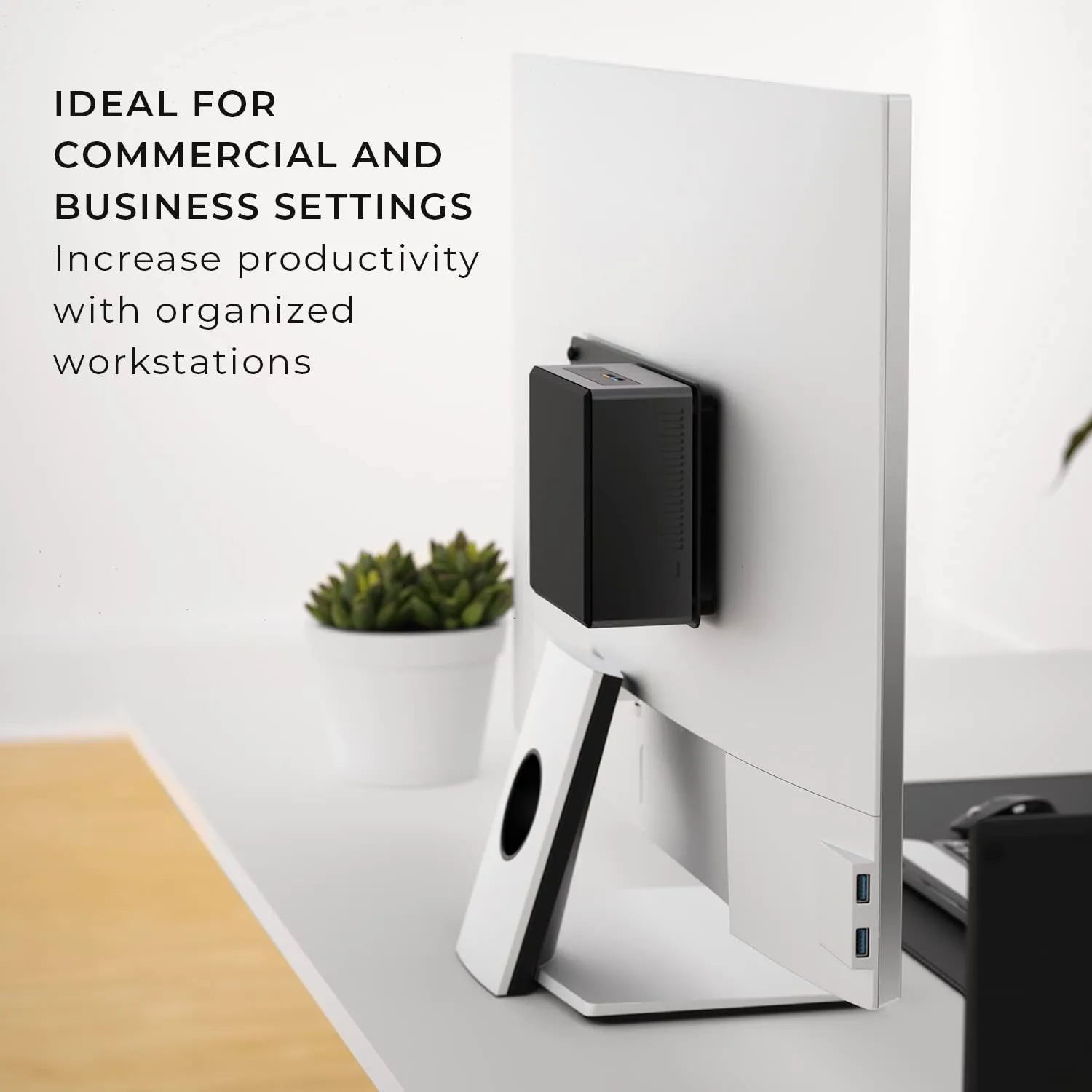 Humancentric Mounting Bracket Compatible with Intel NUC, VESA Monitor Arm Extension Plate Compatible with the NUC Mini PC Computer