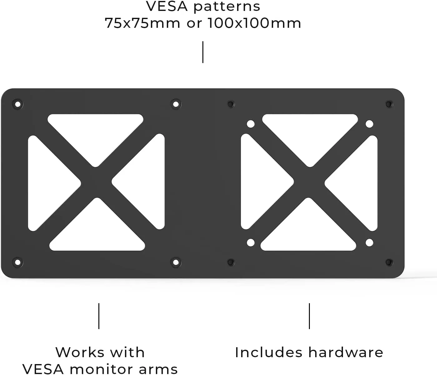 Humancentric Mounting Bracket Compatible with Intel NUC, VESA Monitor Arm Extension Plate Compatible with the NUC Mini PC Computer