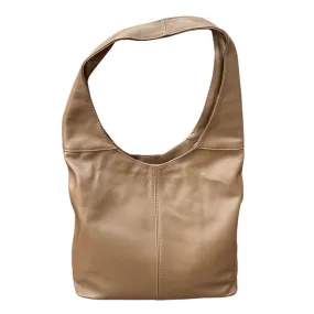 Italian Leather Bella Bag Dark Taupe