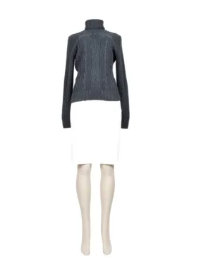 JEANNE PIERRE Ribbed Turtleneck Sweater