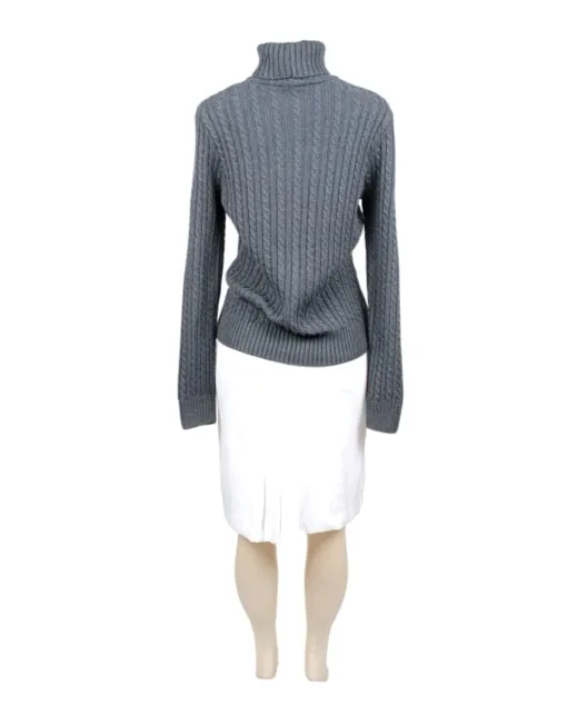 JEANNE PIERRE Ribbed Turtleneck Sweater