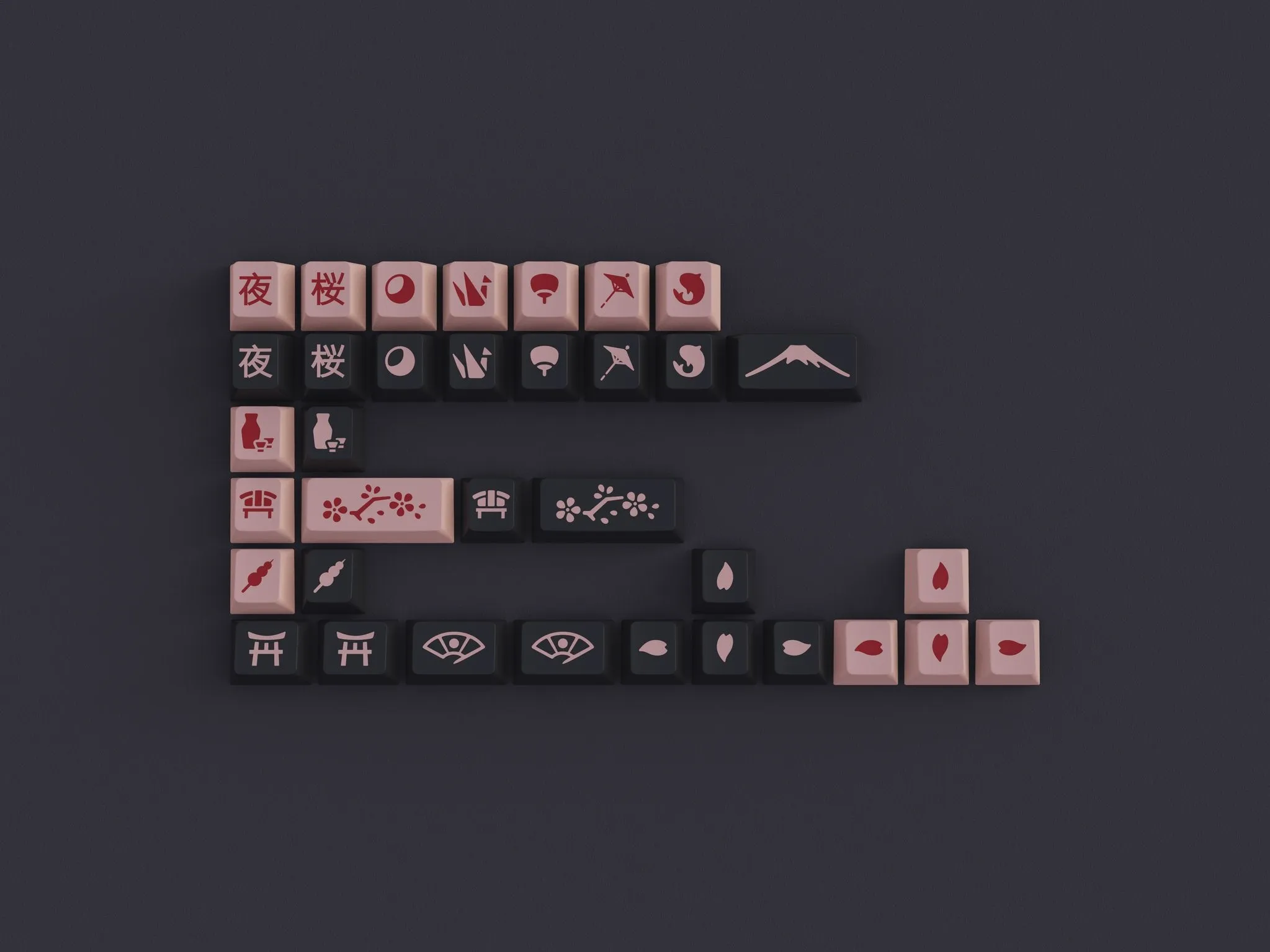 JTK Night Sakura Keycaps