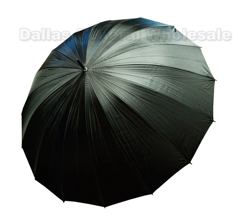 Jumbo Size Black Umbrellas Wholesale