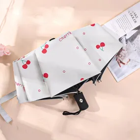 Kids Umbrella Cherry Folding Automatic Umbrellas For Children