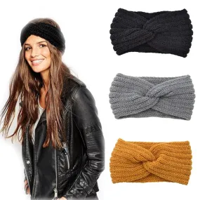 Knit Headband Knot Cross