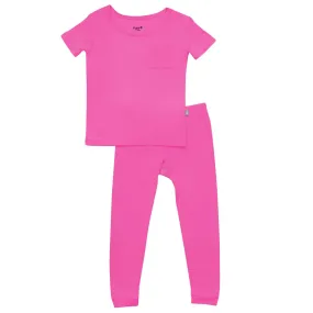 Kyte Baby Short Sleeve with Pants Pajamas - Raspberry
