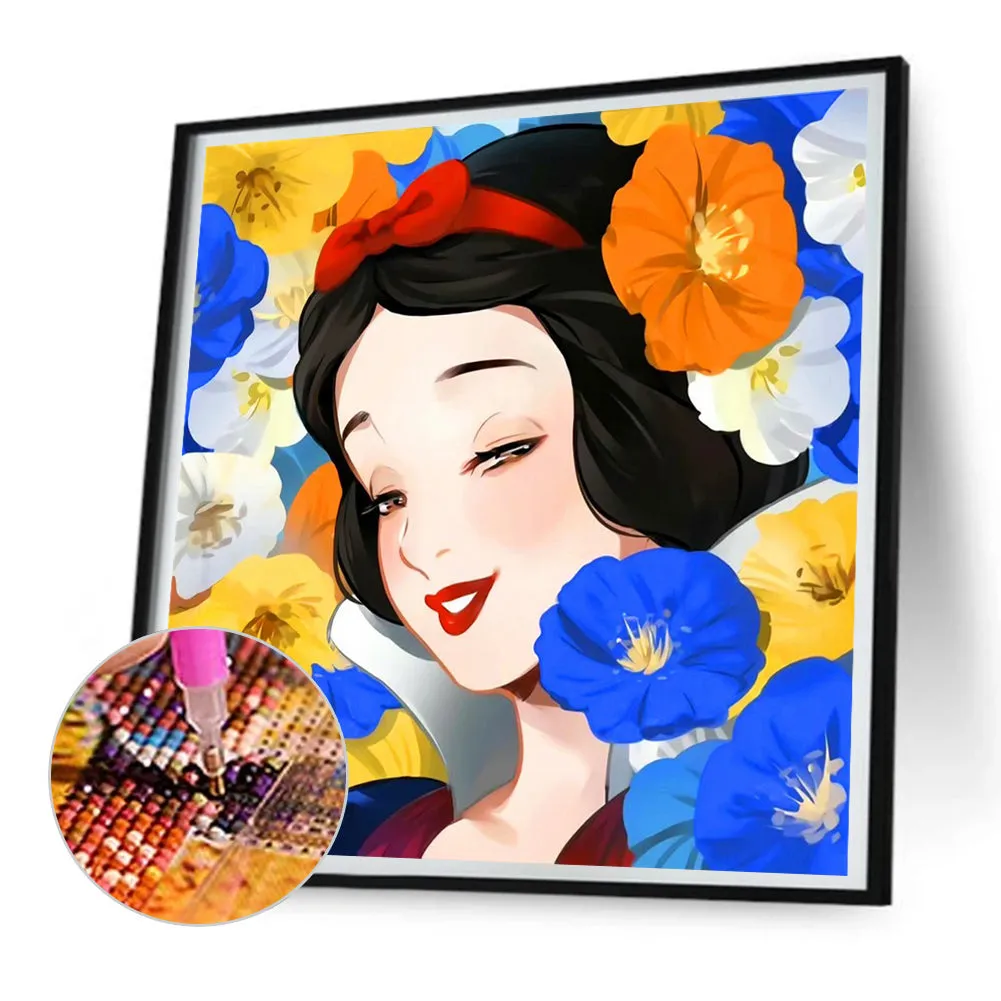 Laughing Snow White - Full Round Drill Diamond Painting 30*30CM