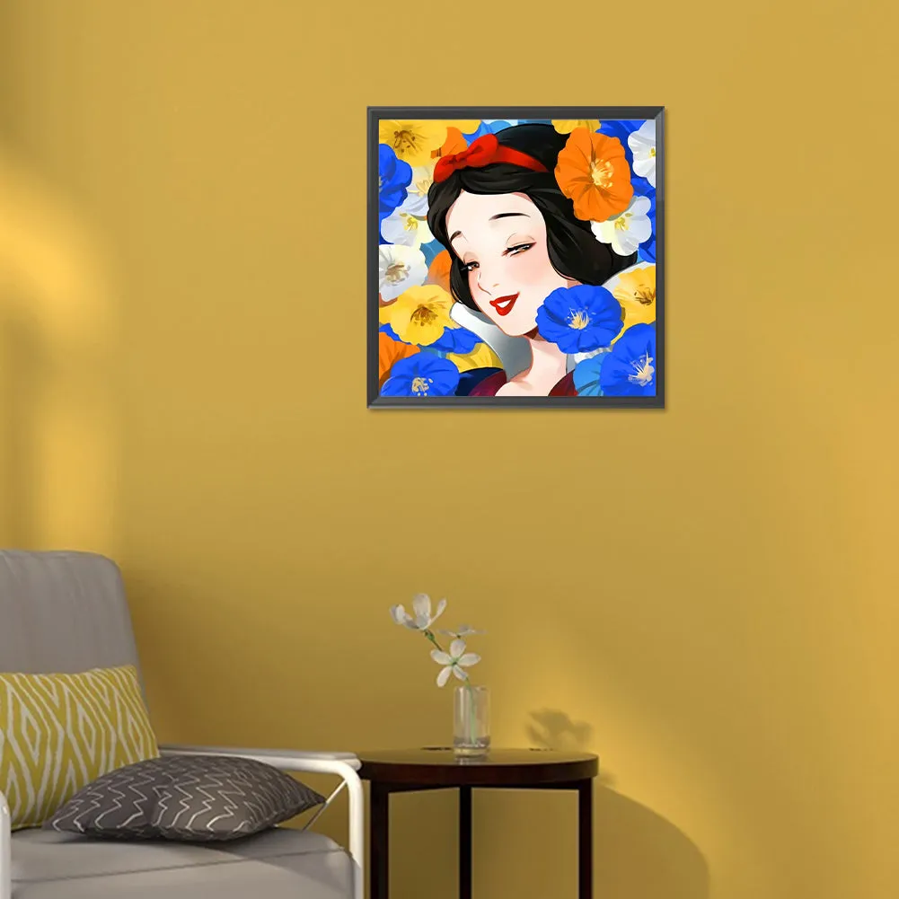 Laughing Snow White - Full Round Drill Diamond Painting 30*30CM
