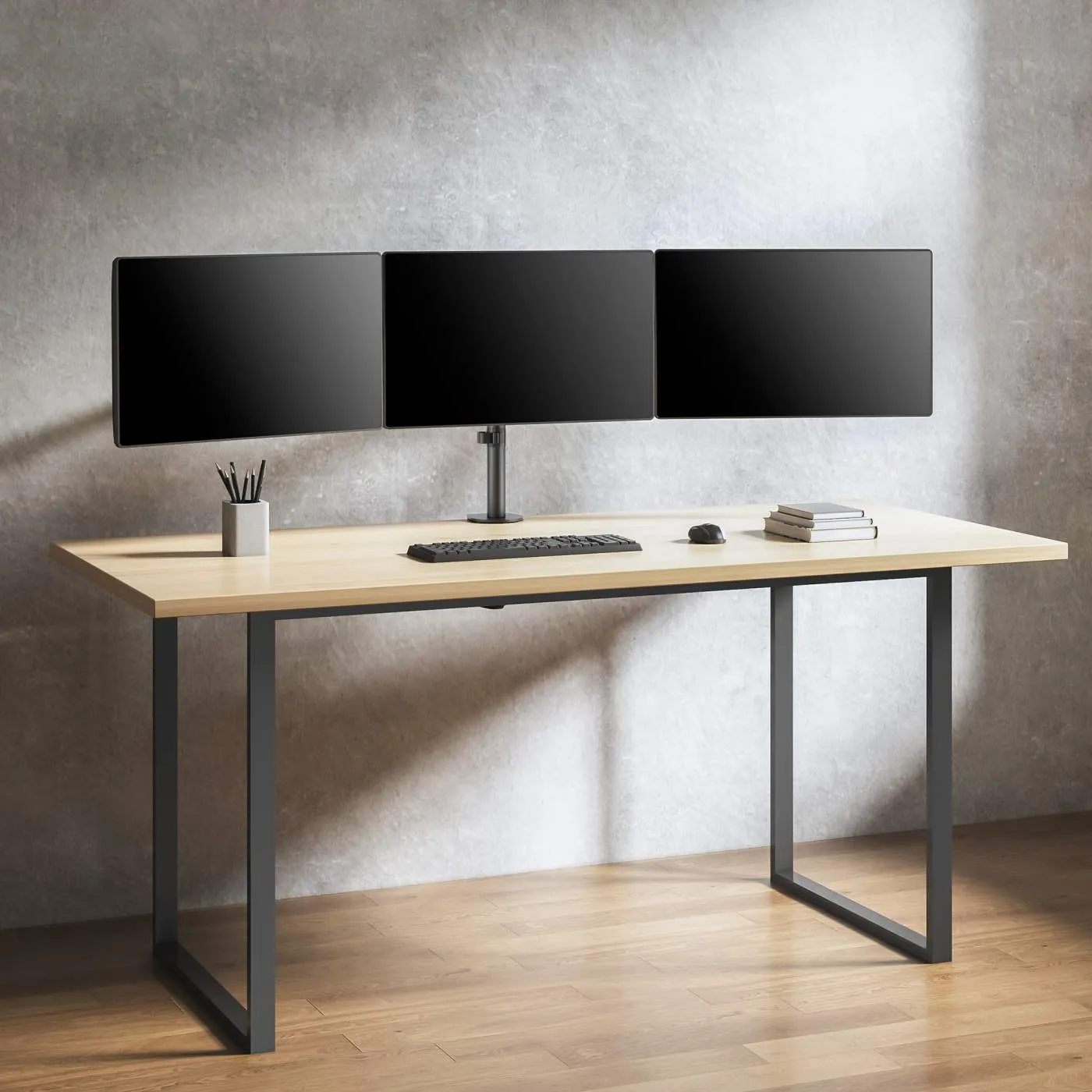 LCD Monitor Mount with Center Mount and Double-Link Swing Arms