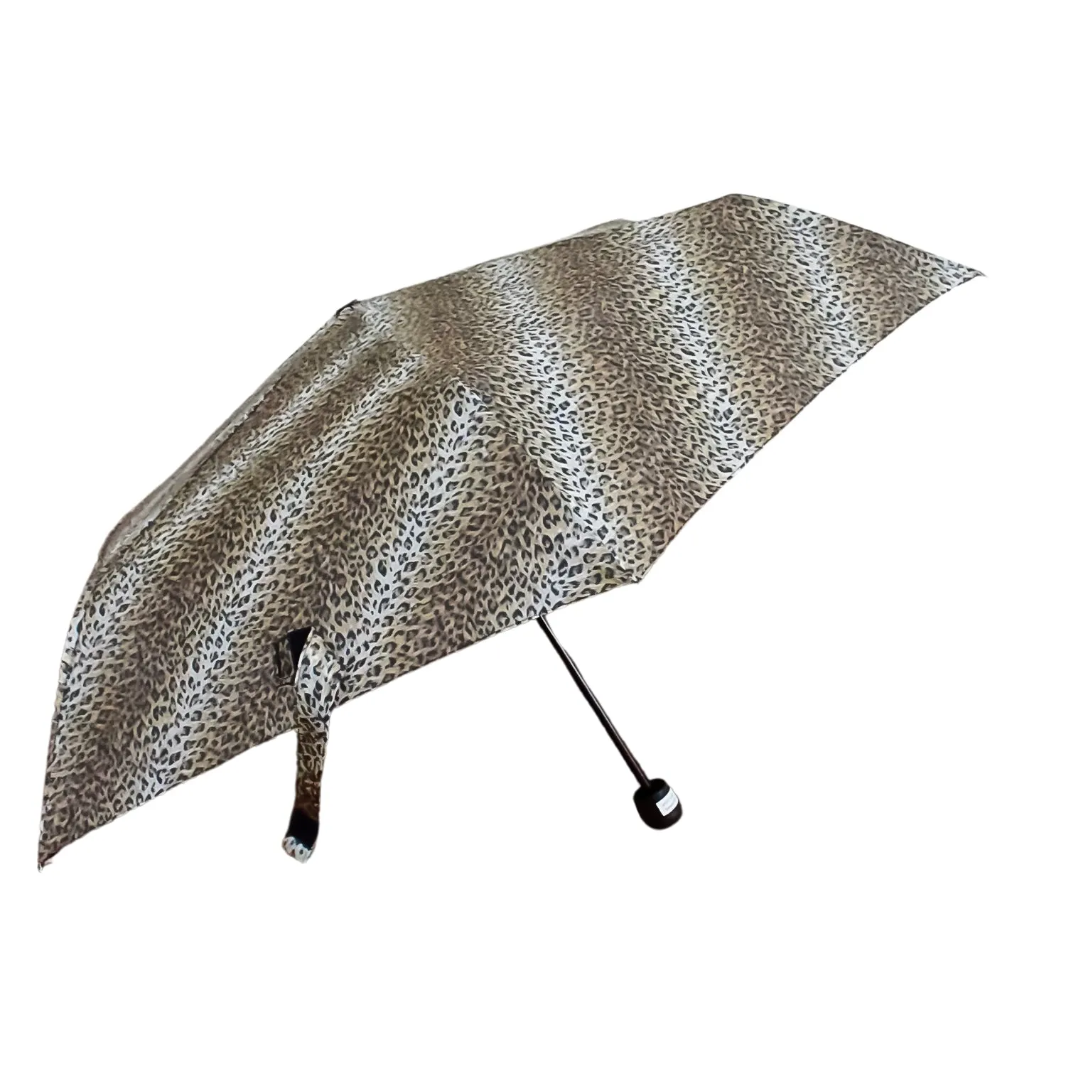 Leopard 3-Fold Sun & Rain Foldable Umbrella (1 Pc)