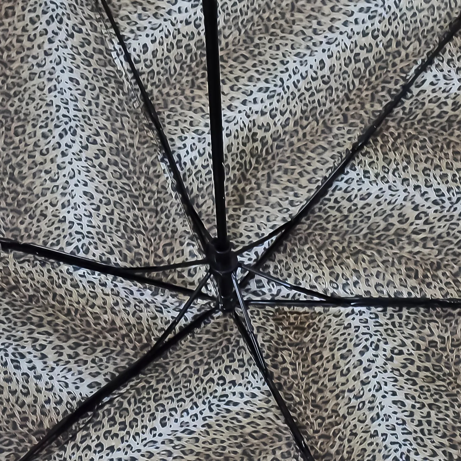 Leopard 3-Fold Sun & Rain Foldable Umbrella (1 Pc)