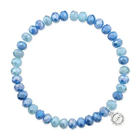 Lizas Nashville 6mm Crystal Bracelet Blue Mix