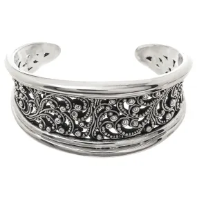 Lois Hill Scroll Caviar Bead Cuff Bracelet