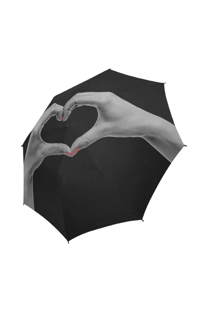 LOVE THE RAIN Semi-Automatic Foldable Umbrella