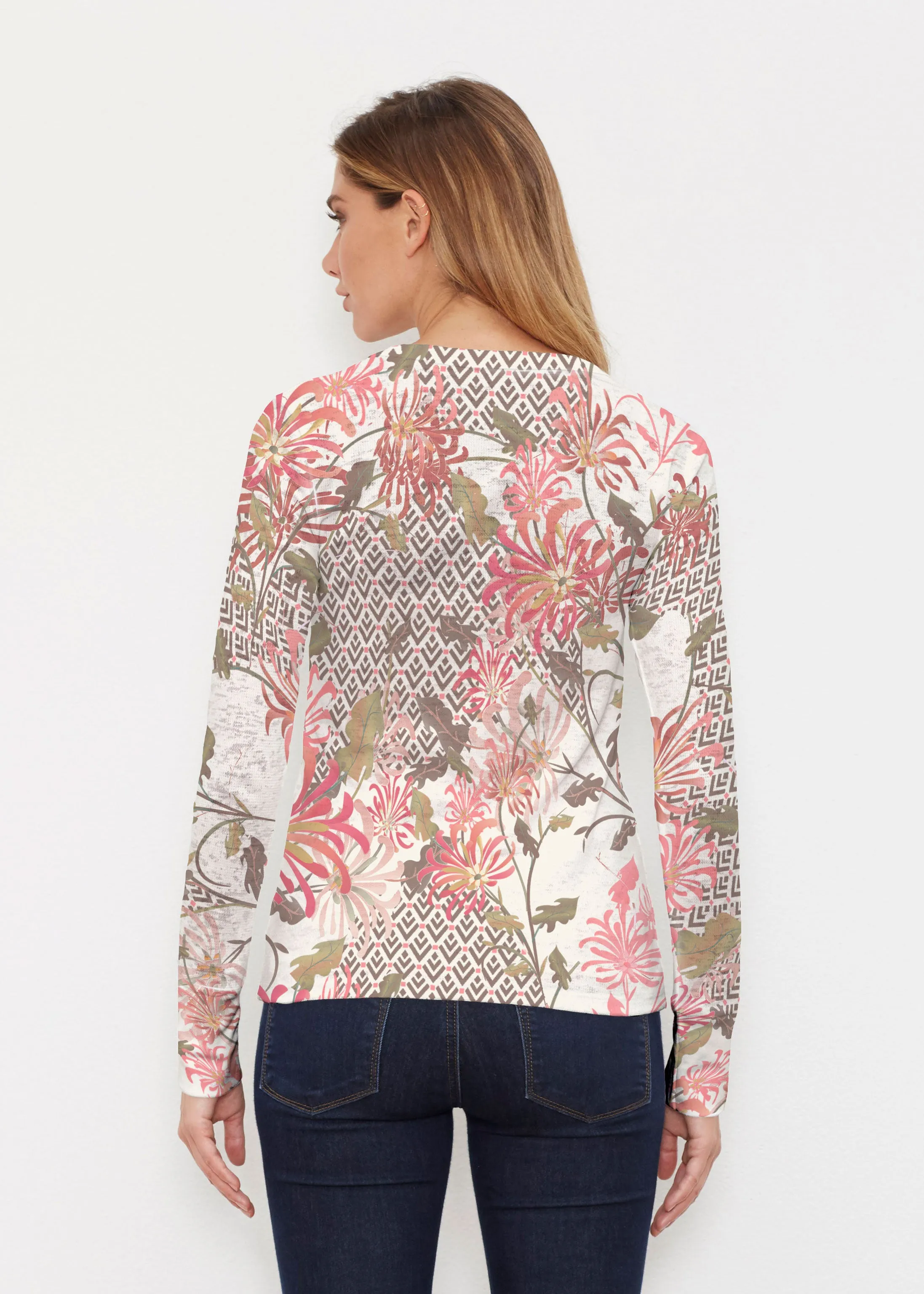 Lucia Chocolate (8129) ~ Thermal Long Sleeve Crew Shirt