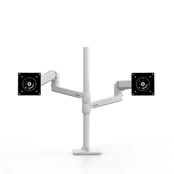 LX Dual Stacking Monitor Arm, Tall Pole (white)