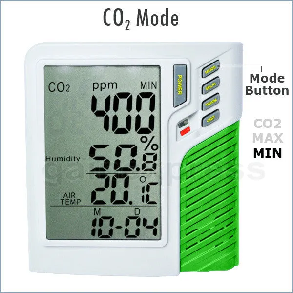 M0198138 Carbon Dioxide Temperature Humidity RH TWA STEL CO2 Monitor