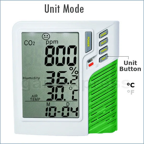 M0198138 Carbon Dioxide Temperature Humidity RH TWA STEL CO2 Monitor