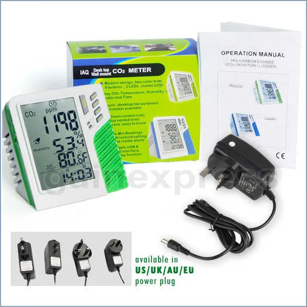 M0198138 Carbon Dioxide Temperature Humidity RH TWA STEL CO2 Monitor