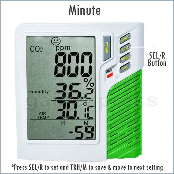 M0198138 Carbon Dioxide Temperature Humidity RH TWA STEL CO2 Monitor