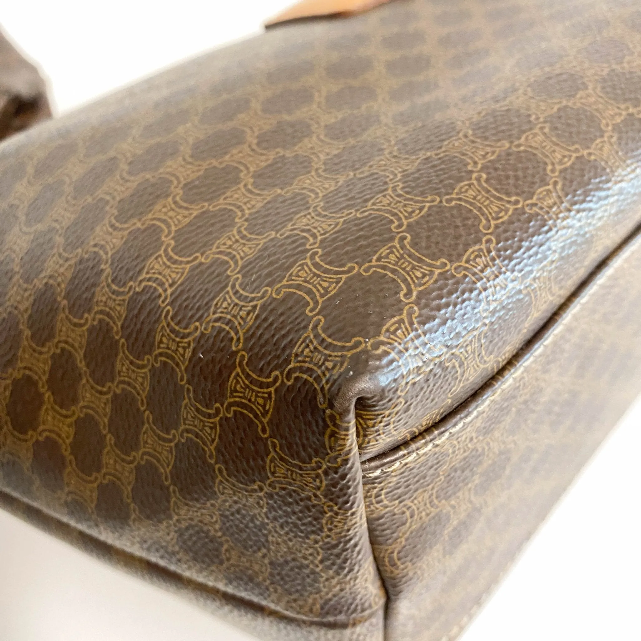 Macadam Triomphe Canvas Brown Pouch Handle Bag