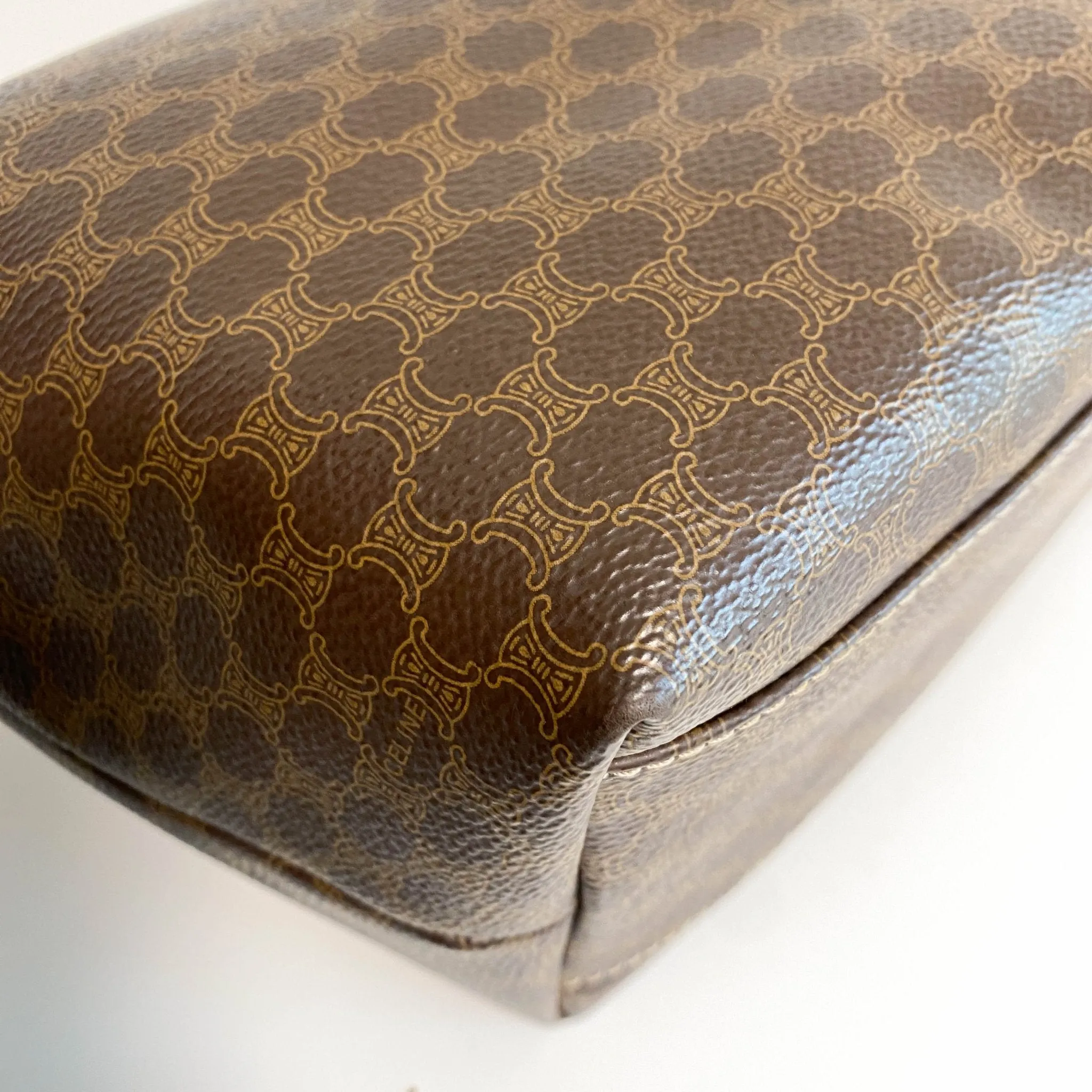 Macadam Triomphe Canvas Brown Pouch Handle Bag