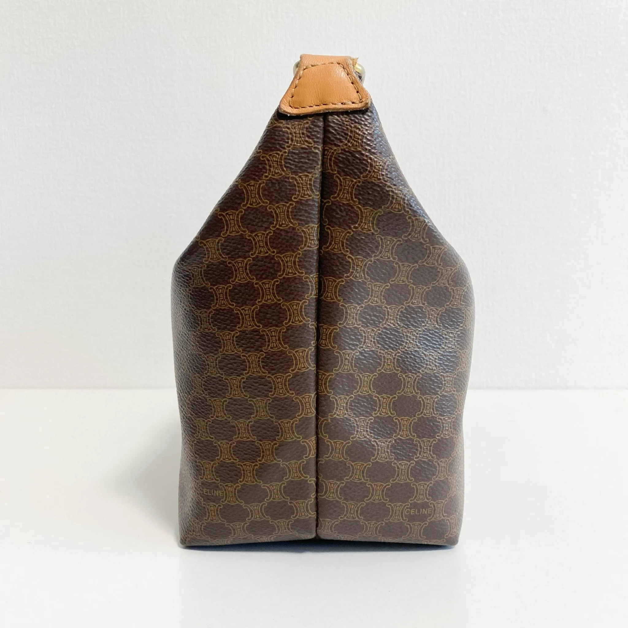 Macadam Triomphe Canvas Brown Pouch Handle Bag