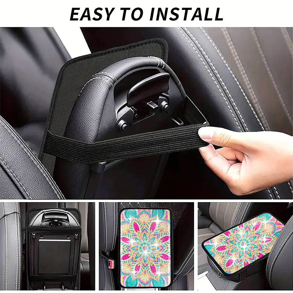 Mandala Diamond Painting Car Non-Slip Pad Diamond Painting Car Armrest Box Mat