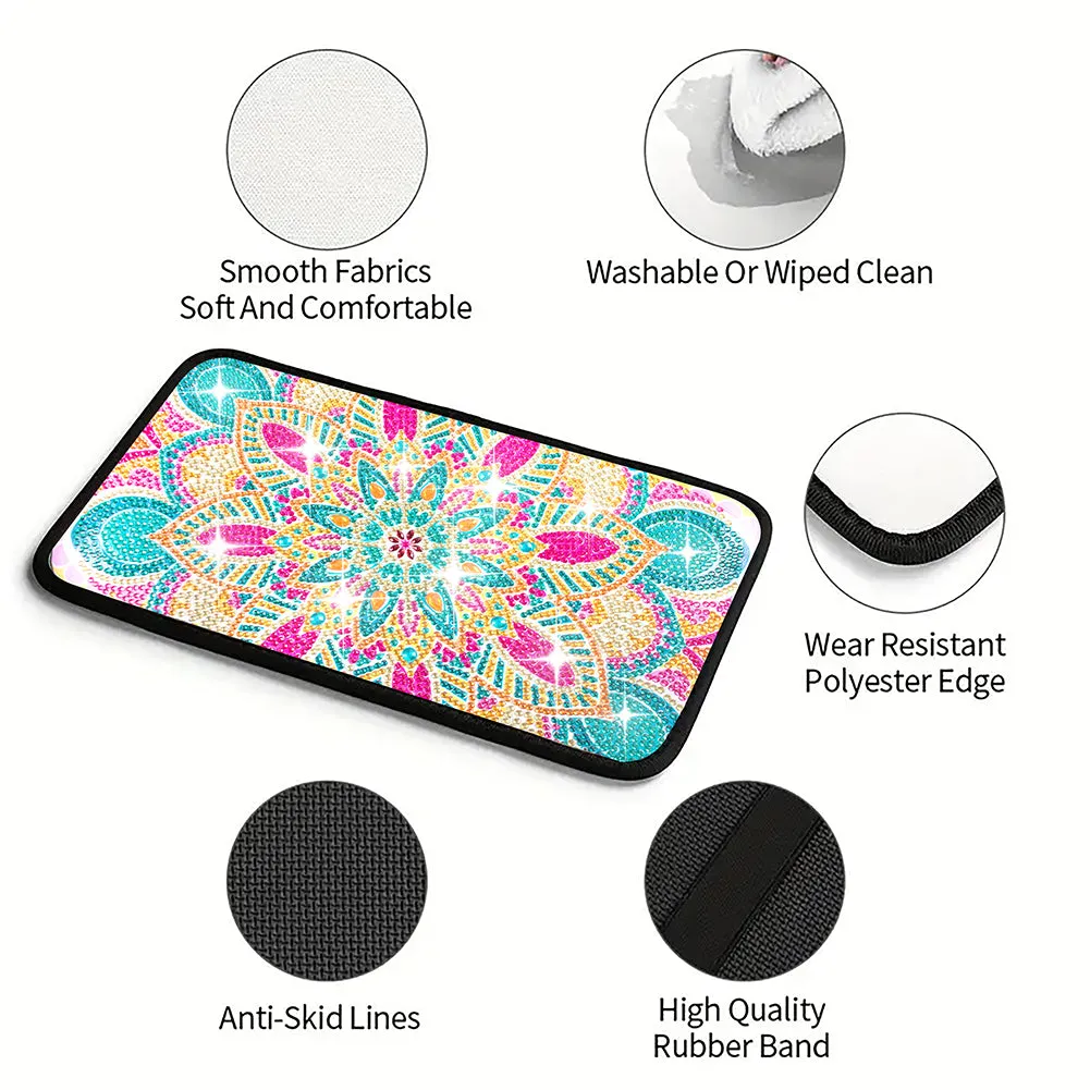 Mandala Diamond Painting Car Non-Slip Pad Diamond Painting Car Armrest Box Mat