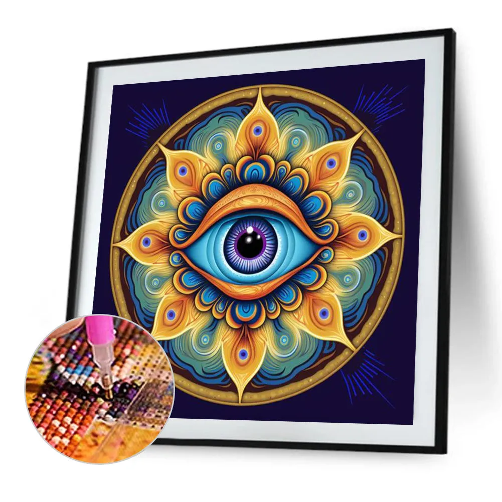 Mandala Eyes - Full Round Drill Diamond Painting 30*30CM