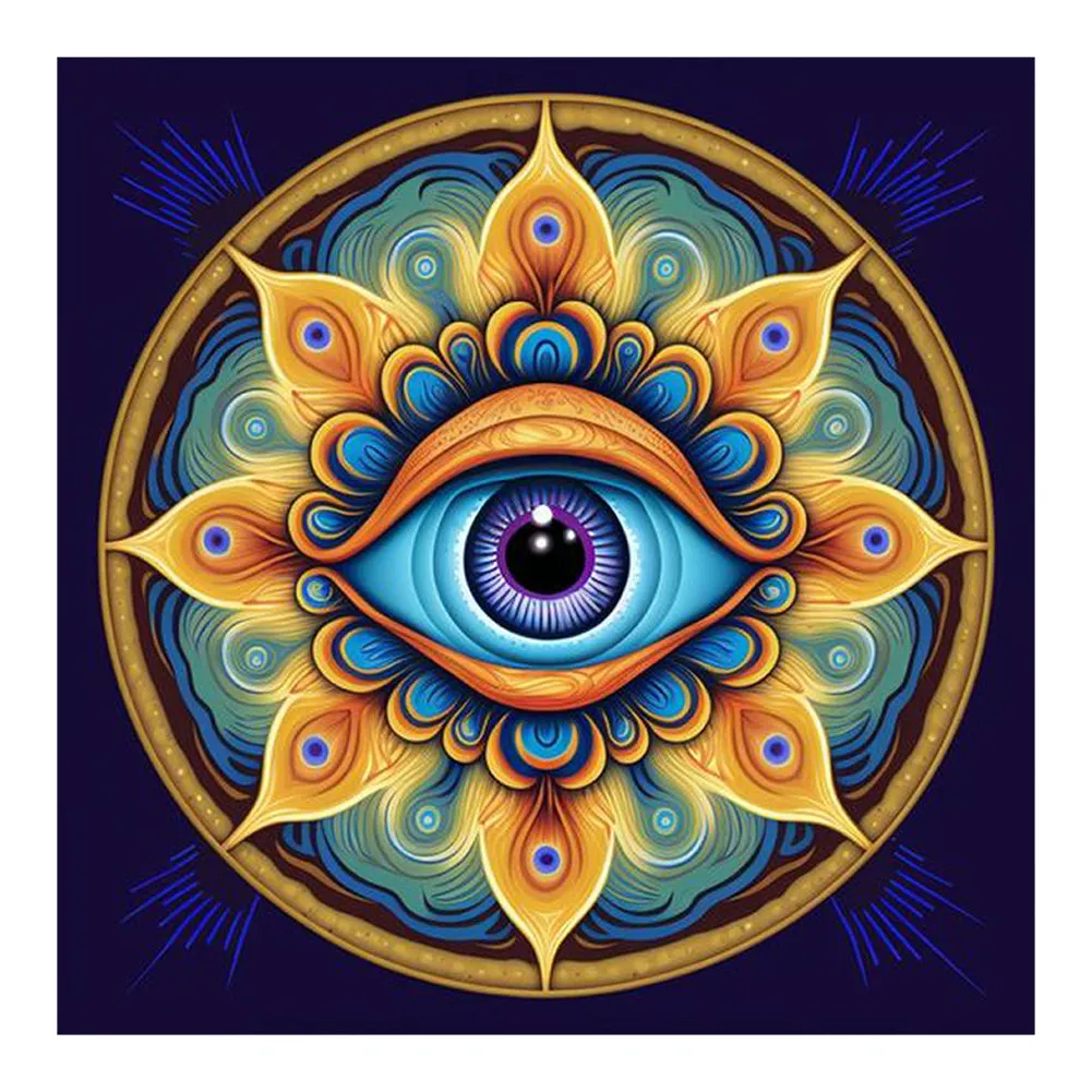 Mandala Eyes - Full Round Drill Diamond Painting 30*30CM