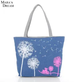 Mara's Dream 2018 New Fashion Dandelion Canvas Bag