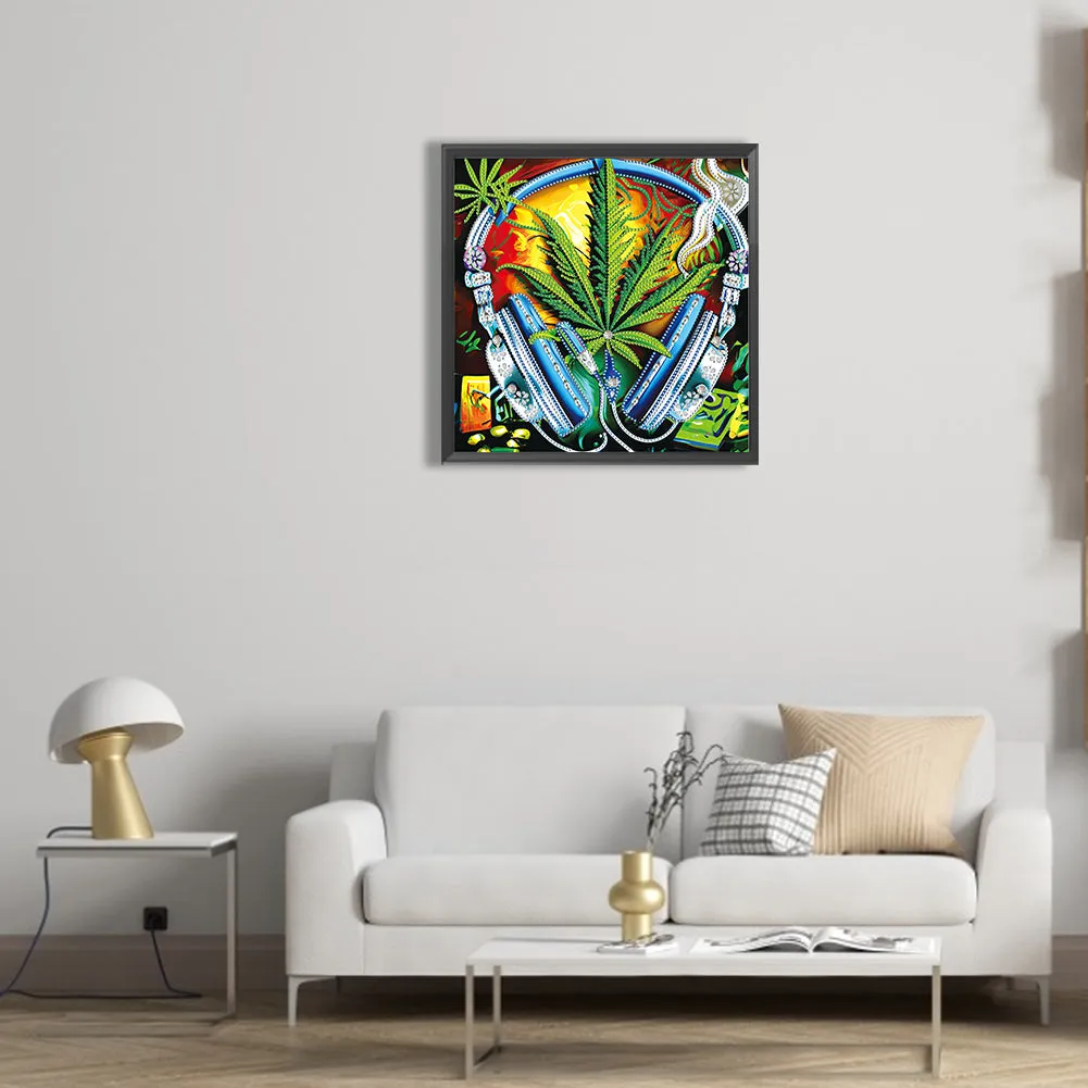 Marijuana Leaf - Special Shaped Drill Diamond Painting 30*30CM