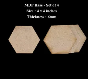 MDF Hexagon Coaster | Set of 6