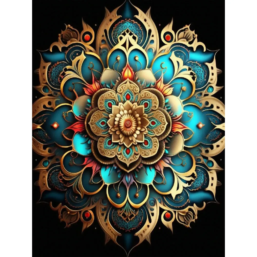 Metal Mandala-O640*50cm(canvas) full-round drill diamond painting