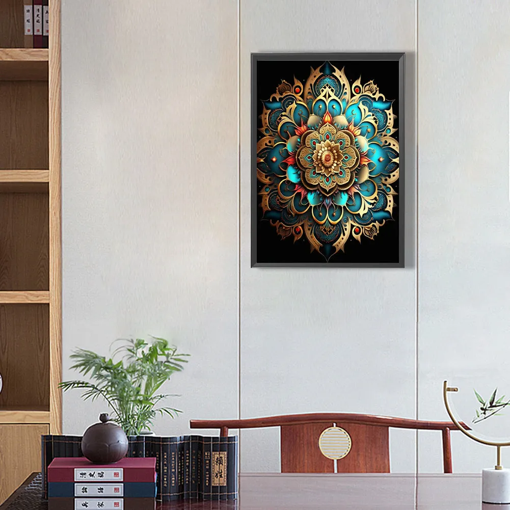 Metal Mandala-O640*50cm(canvas) full-round drill diamond painting