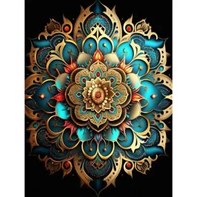 Metal Mandala-O640*50cm(canvas) full-round drill diamond painting