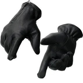 Milwaukee Leather SH866 Men's Thermal Lined USA Deerskin Leather Black