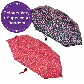Mini Heart And Spot Print Umbrella Assorted