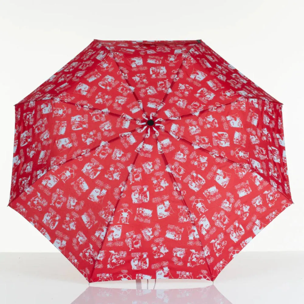 Moomin In The Garden Manual Umbrella Red