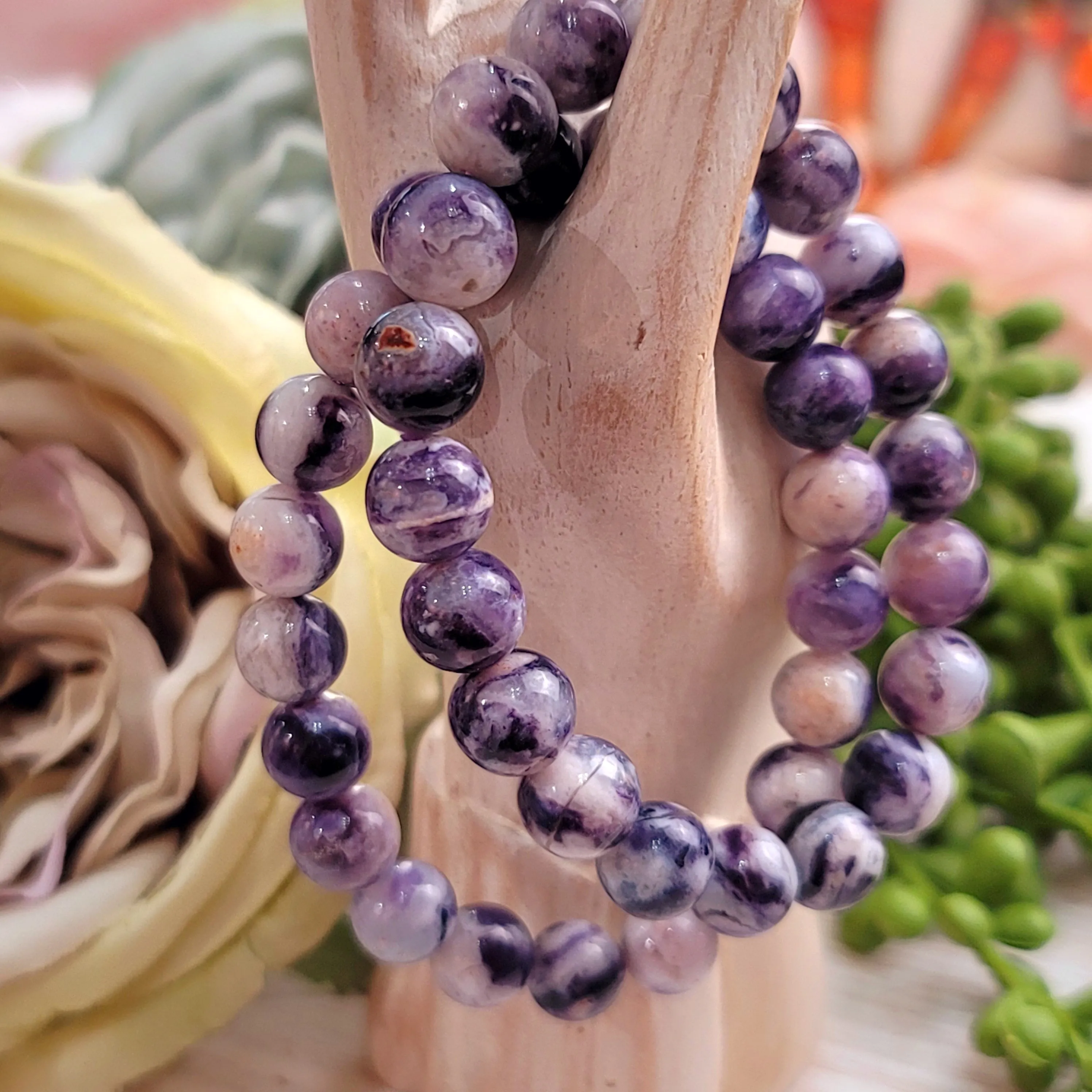 Morado Purple Opal Bracelet (AAA Grade) for Spiritual Insight and Realization of your Path