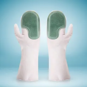 Multi-Purpose Silicon Gloves For Kitchen Cleaning (1 Pair / Mix Color)