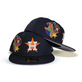 Navy Blue Houston Astros City Patch Gray Bottom New Era 59fifty Fitted
