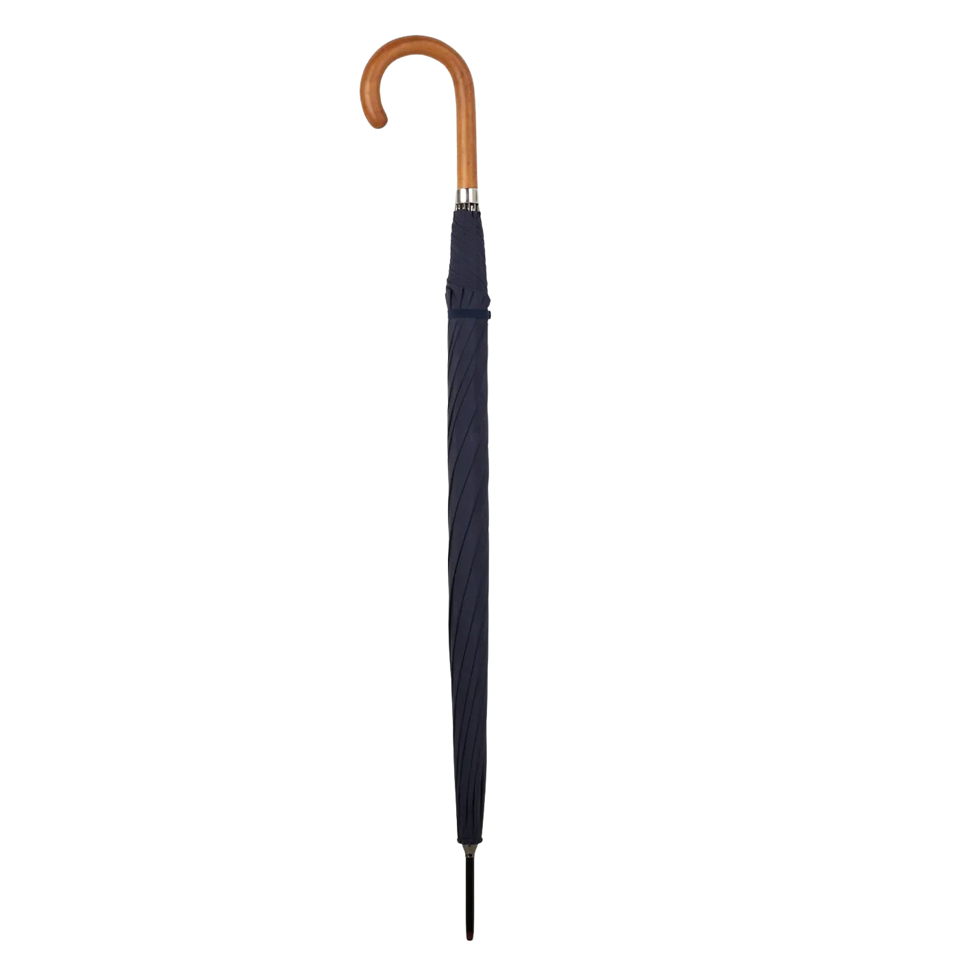 Navy Blue Maple Handle Automatic Umbrella