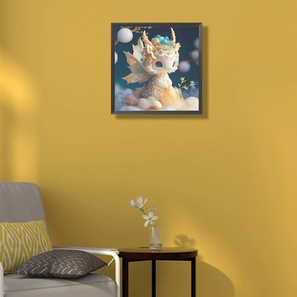 Noble And Cute Dragon - Full Round Drill Diamond Painting 30*30CM